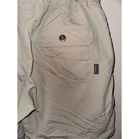 Women's Patagonia Elastic Waist Hiking Shorts Size 10 Khaki - Picture 3 of 4